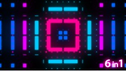 Stage Neon Lights VJ Loops